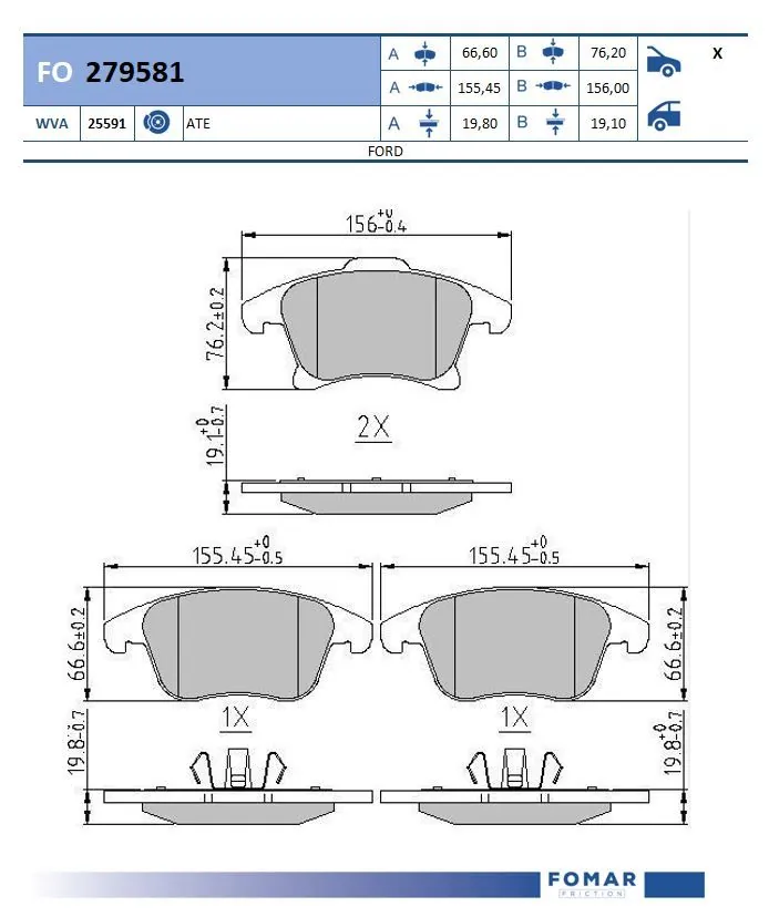Brake Pad Set, disc brake